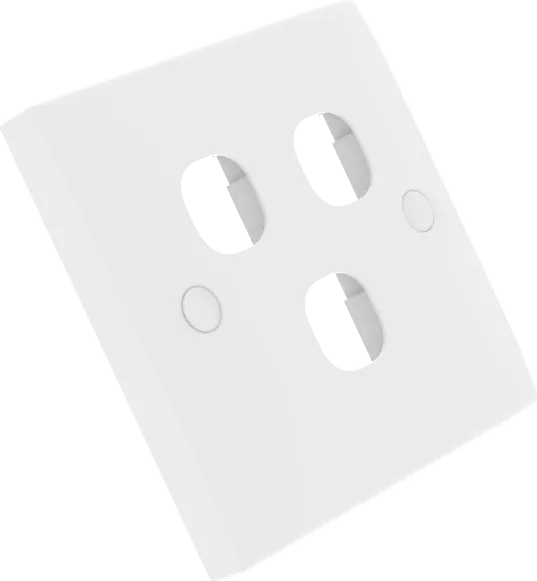 Empty 3-gang UK plate