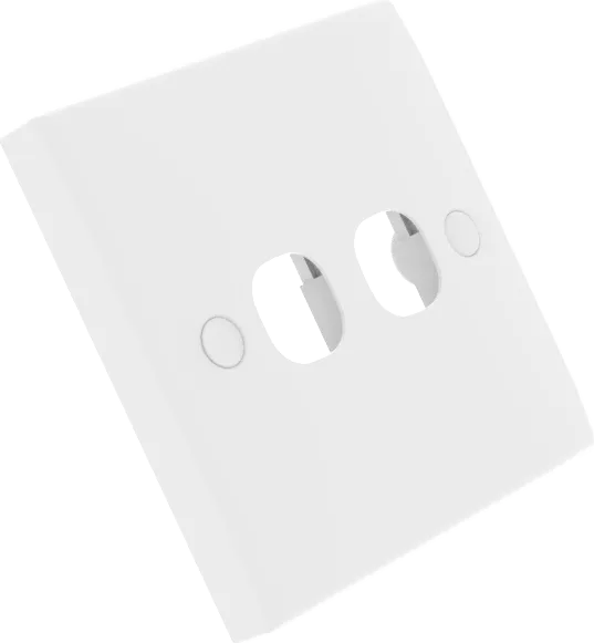 Empty 2-gang UK plate