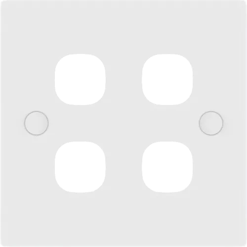 Empty 4-gang UK plate