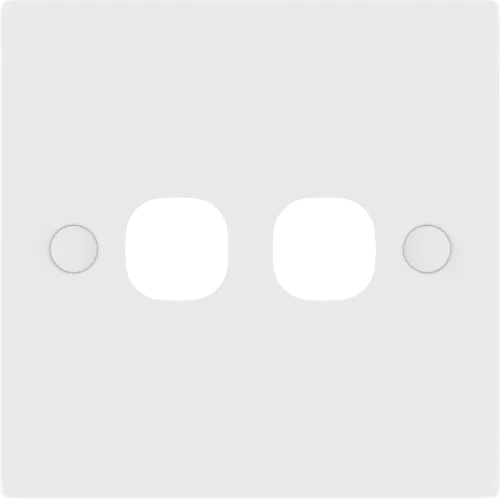 Empty 2-gang UK plate